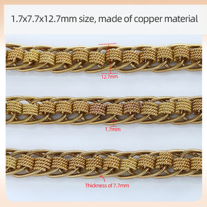 Brass Chuỗi Nhà Sản Xuất Phóng Đại Túi Đồ Trang Sức Jeans Chuỗi <span class=keywords><strong>Handmade</strong></span> Chunky Brass Lề Đường Chuỗi Cho Vòng Cổ Vòng Đeo Tay Làm - Product Image 3