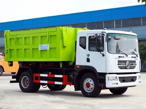 รถบรรทุกเก็บขยะแบบตะขอเกี่ยว Dongfeng 4X2 10m³ รุ่นขายดีที่สุด พวงมาลัยซ้าย/ขวา สำหรับโครงการจัดการขยะ - Product Image 2