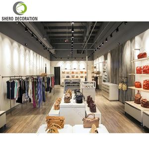 Elegante Exhibidor de Bolsos para Mujer, Vitrina de Pared Personalizada para Tienda de Bolsos con Iluminación LED, Decoración Interior de Tienda con Mostrador de Recepción - Product Image 6