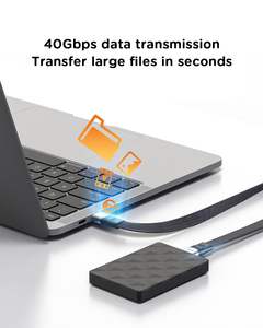 PASTALL Vente en gros 4.0 Usb C 40Gbps Câble plat PD100W Type C Chargement rapide Câbles de données 8K Fil plat pour téléphone vers Android - Product Image 4