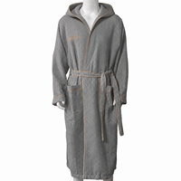 Peignoir en coton gaufré confortable pour hôtel et spa, avec capuche, pour femme, à porter après la douche, usage quotidien, super doux, avec ceinture