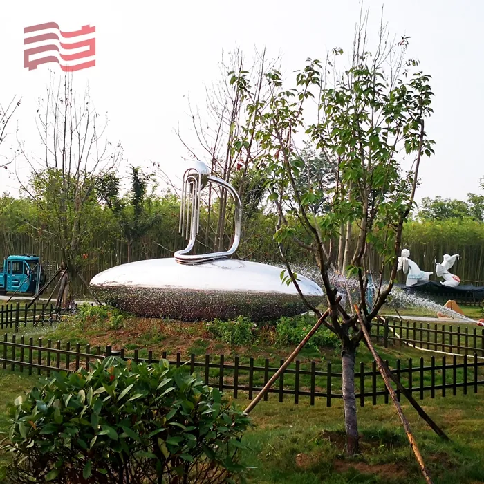 Patung logam taman skala besar patung disesuaikan Taman urban pemandangan patung desain profesional