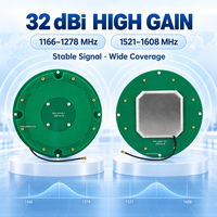 Antenne GNSS RTK de haute précision pour relevés, cartographie par drone UAV, bande complète L1-L5 B1-B3 GPS GLONASS GALILEO BEIDOU 32dBi Module SMA intégré