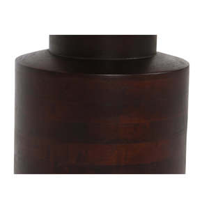 MESA DE CAFÉ DE VIDRIO con SUPERFICIE DE MANGO 80X80X40 MARRÓN OSCURO - Product Image 1