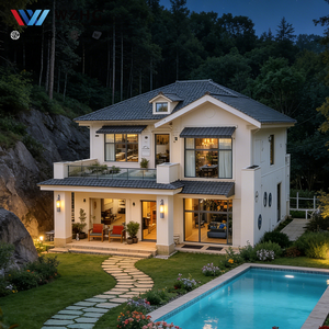 Maison préfabriquée modulaire en acier, villa de luxe préfabriquée en structure légère en acier - Product Image 1