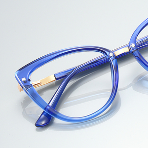 UAN UAI Nuevas gafas de sol Cat-Eye TR con protección contra la luz azul para mujer, montura degradada y bisagras de resorte metálicas - Product Image 3