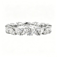 Bague de fiançailles et de mariage classique en or 18 carats, plaquée rhodium, luxueuse, intemporelle et féminine