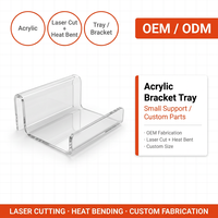 Support en acrylique découpé au laser et plié à chaud sur mesure, fabrication OEM de petits supports en plastique courbés