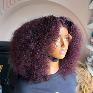 Perruques Lace Front Afro Kinky Curly Ombrées Pré-Pluckées Prêtes à Porter Sans Colle en Cheveux Humains pour Femmes Noires – Vente en Gros - Product Image 5