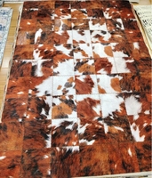 China Herstellung benutzer definierte Wohnzimmer Boden Tierhaut Teppich nordischen Stil Kuhfell Kunst pelz Teppich Rindsleder geformte Fläche Teppich