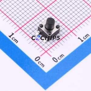 TS010-TBW1EH5.5 Tactile Switch SMD-4P,4.5x4.5mm Switch Single Pole Single Throw Round Button 1.8N Vertical Mount - Product Image 1