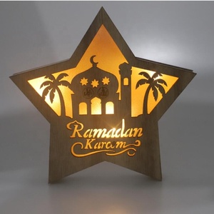 Hollow Moon Star <strong>Ramadan</strong> Decoration Islamic Mosque Blessed Eid <strong>Mubarak</strong> <strong>Gifts</strong> Free standing Acrylic MDF Wooden <strong>Ramadan</strong> Moon Decor - Product Image 5