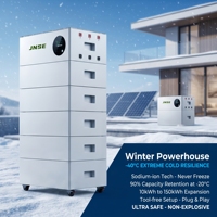 Batterie Sodium-ion la plus sûre de 10 kWh, 51,2 V 200 Ah, empilable, ESS avec extincteur intégré pour système de stockage d'énergie solaire domestique