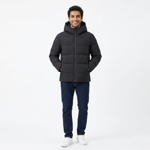 Vente en gros OEM vestes d'hiver en duvet d'hiver épaisses veste en coton rembourrée pour hommes veste matelassée à capuche pour l'extérieur veste matelassée surdimensionnée pour hommes - Product Image 1