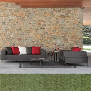 Canapé de patio en forme de L pour l'extérieur, structure en alliage d'aluminium, imperméable, style minimaliste, usage commercial - Product Image 5