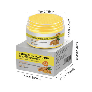แผ่นทำความสะอาดผิวหน้าขมิ้น Kojic Acid Kojic <span class=keywords><strong>curcumin</strong></span> 50เม็ด/ขวดกวางโจวต้นกำเนิดการค้าต่างประเทศ - Product Image 4