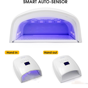 Lampe à ongles rechargeable pas chère avec poignée, sécheuse de vernis gel à lumière rouge, lampe UV pour ongles sans fil 48W, lampe UV LED pour ongles - Product Image 4