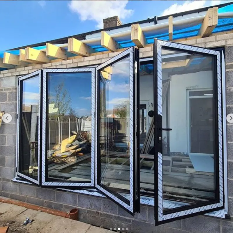 united states bi folding aluminum profiles glass doors and hurricane double glazed casement house windows manufacturers
