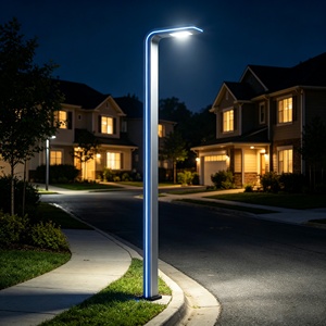 โคมไฟเสา LED ระดับไฮเอนด์ สไตล์โมเดิร์น สีน้ำเงิน ตกแต่งด้วยอะลูมิเนียม กันน้ำ IP65 สำหรับทางเดินกลางแจ้ง รูปทรงสี่เหลี่ยม ผลิตตามสั่งจากโรงงาน - Product Image 4