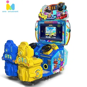 2023 yeni ürünler jetonlu oyunlar çocuklar yarış oyunu makinesi Arcade araba yarışı oyunu makinesi için alışveriş küçük