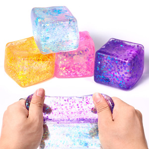 Transparent Soft Squeeze Ball 12pcs Slow Rising Sensory <b>Fidget</b> Toy Stretchable Stress Relief Toy for Office Kids Gift <b>Pack</b> - Product Image 4