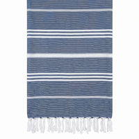 Serviette de plage turque 100% coton avec logo personnalisé, séchage rapide, légère, rayée, Peshtemal Hammam avec pompons pour spa, gym, yoga