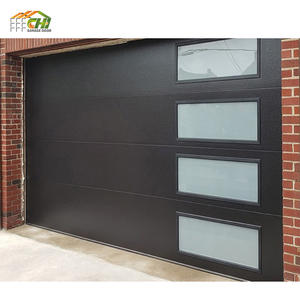 CHI fiable isolé en acier taille personnalisée noir haute valeur <span class=keywords><strong>R</strong></span> porte de Garage à rupture thermique livraison rapide pour porte de Garage Villa - Product Image 6