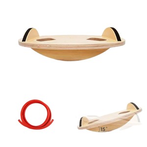 Planche d'équilibre en bois pour adultes, antidérapante, équipement de yoga, pilates, fitness, disque d'entraînement, outil d'exercice - Product Image 2