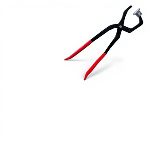 Pince à embout coudé à longue portée en acier au carbone, outil de pliage et de préhension de fil, avec poignée en plastique pour grillage et circlips - Product Image 1