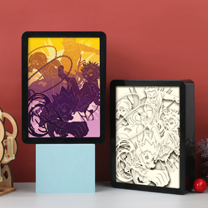<strong>Hunter</strong> <strong>X</strong> <strong>Hunter</strong> Anime Figure Paper Cut Light Box Custom Picture Frame Plastic 3D Night Light Desk Lamp Home Decor Luxury Gift - Product Image 2