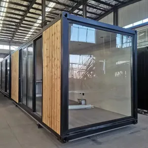 European style custom steel 2 bedroom home prefabricated modular casas prefab container tiny homes