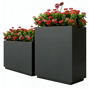 Fioriera Rettangolare Grande da Esterno <span class=keywords><strong>in</strong></span> <span class=keywords><strong>Acciaio</strong></span> Inossidabile, Ecologica <span class=keywords><strong>e</strong></span> Resistente, per Giardino Domestico, Paesaggistica <span class=keywords><strong>e</strong></span> Decorazione - Product Image 2