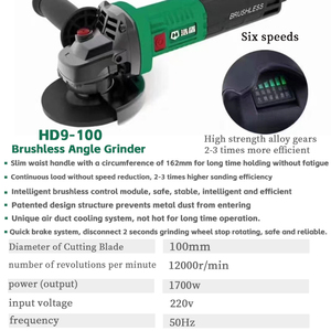 Smerigliatrice Angolare a Slitta Brushless di Grande Successo, Grado Industriale, 4 Pollici 100 mm, Macchina per Lucidatura e Taglio, Smerigliatrice Portatile ad Alta Potenza - Product Image 5