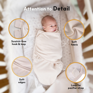 Langes doux en coton biologique avec bonnets pour nouveau-nés, sacs de couchage personnalisés en coton pour bébés, langes enveloppants pour le sommeil - Product Image 2