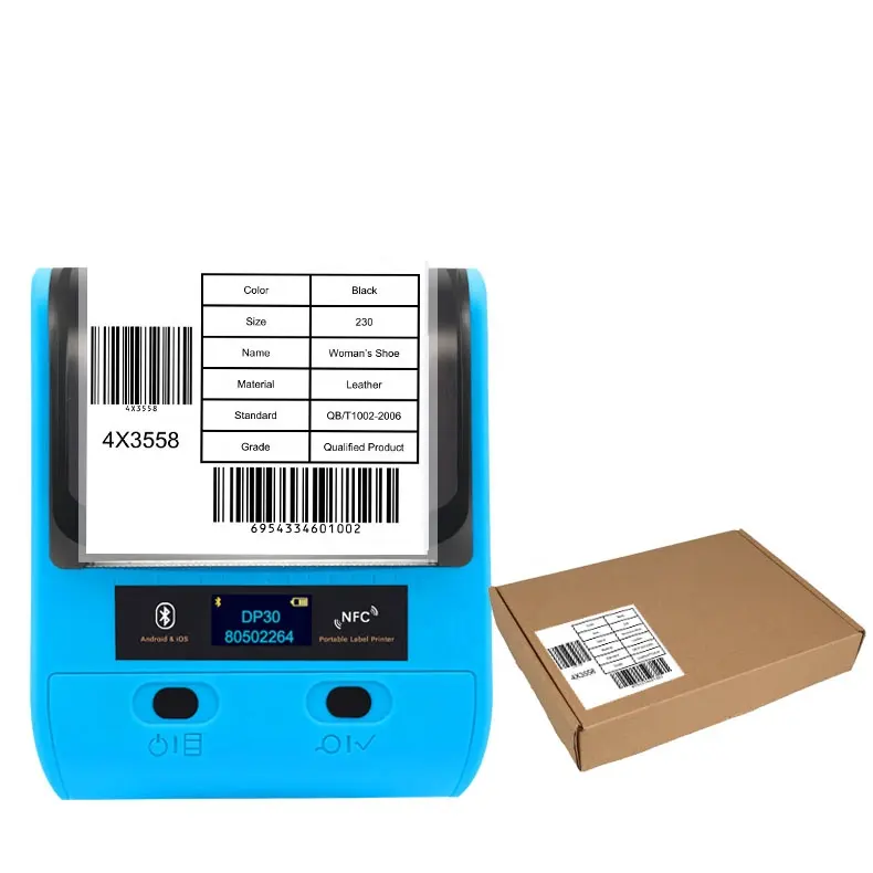 DeTong-DP30 Thermal Printer 80 Mm Pakaian Harga Printer Barcode QR Kode Stiker Label Maker