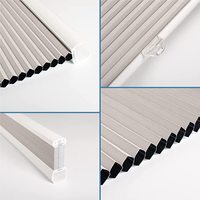 Persianas de Janela Dupla Célula Tipo Colmeia Embutidas FORTUNE, Tecido Blackout Impermeável, Plástico, Estilo Moderno