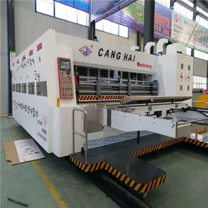 Canghai Series of automatic flexo 2 color printer slotter die cutter with stacker machine