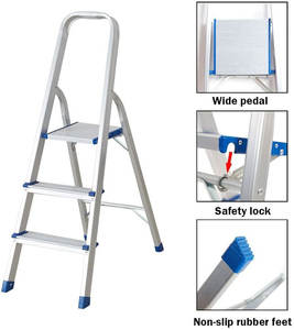 Barato Alumínio Household <span class=keywords><strong>Step</strong></span> <span class=keywords><strong>Ladders</strong></span> para Home Folding Household Ladder Cap <span class=keywords><strong>Step</strong></span> Stool com Plataforma - Product Image 4