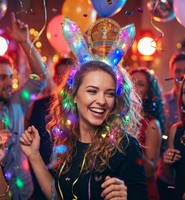 Nouveauté : Accessoire de cheveux LED lumineux en forme de couronne pour femme – Bandeau lumineux pour Halloween, Noël, Thanksgiving, Remise de diplôme – Style tendance