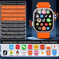 Jam Tangan Pintar Android Huaqiangbei IP67 Tahan Air, Gelang Jam Tangan Pelajar dengan Slot Kartu SIM 5G Model Baru S12 Ultra