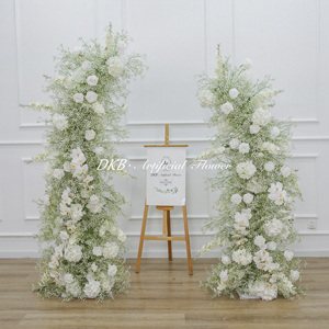 DKB Popular artificial bebé aliento flor tela Fondo flor arco para boda telón de fondo Decoración - Product Image 5