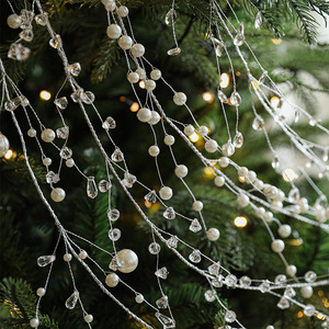 Rõ Ràng Kim Cương Đính Cườm Chi Nhánh Dây Chuỗi Acrylic Pha Lê Ngọc Trai Vòng Hoa Vòng Hoa Cho Đám Cưới Bên Hoặc Giáng Sinh Trang Trí - Product Image 1