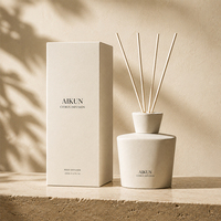 Diffuseur de parfum à bâtonnets AIKUN, service d'équipe de designers dédiés, marque privée, avec plantes naturelles pour rehausser la fragrance