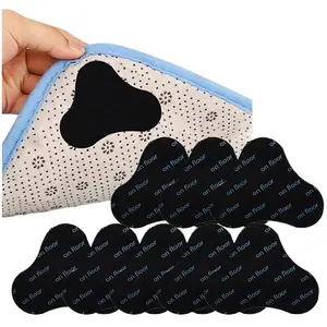 Venta caliente alfombra adhesiva fija de doble cara adhesivo negro PU lavable alfombra sin rastro pegatina antideslizante