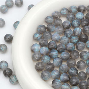 Vente en gros de perles de résine 8/10mm bleu clair de sirène clair de lune fabrication de bijoux à bricoler soi-même bracelet collier accessoires artisanat - Product Image 4