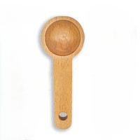 Cuillère doseuse multifonctionnelle en bois de hêtre écologique de 10 ml pour sel de bain, bonbons, épices, cuillère en bambou pour le camping
