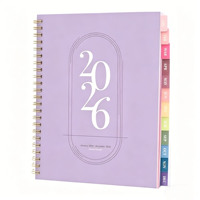 Agenda personnalisable 2026 à spirale : hebdomadaire, mensuel ou journalier