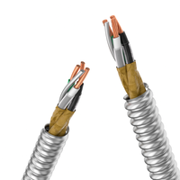 Profesional 12/2 Awg Aia Pvc/nylon aislamiento Cable calibre 2 conductores Mc Cable armadura Ac90 10/3 75m Cable blindado para CA