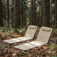 Chaise de jardin en aluminium à dossier haut Jinen, design moderne et léger, tissu Oxford, mobilier d'extérieur, utilisation plage, camping, pêche