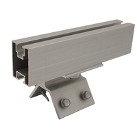 Système de panneaux solaires en aluminium trapézoïdal industriel anodisé, rail solaire, tôle de toiture, support de carport, pince solaire